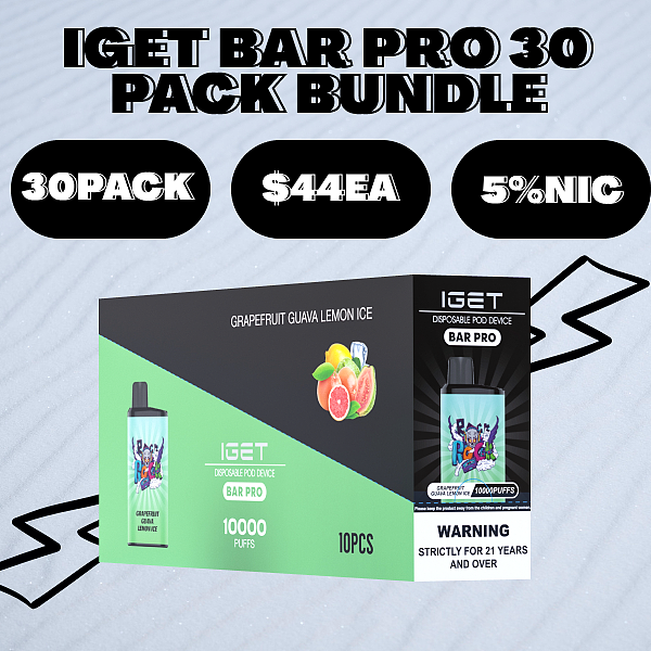 IGET Bar Pro Wholesale 30 Pack