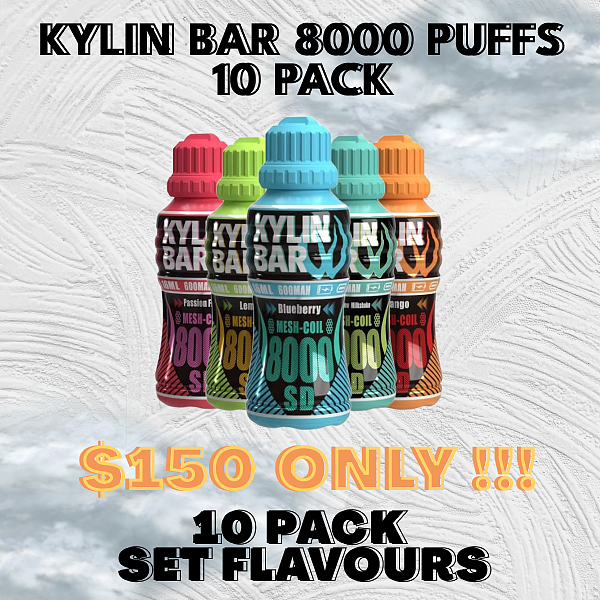Kylin Bar 8000 Puffs 10 Pack Set Flavours(Expired)