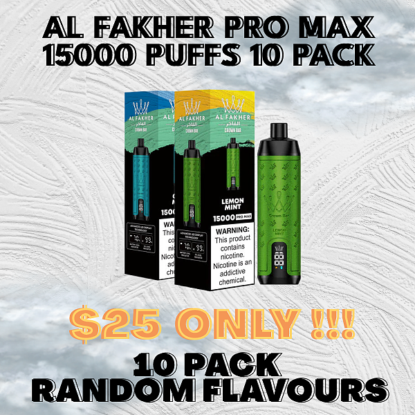 Al Fakher Pro Max 15000 Puffs 10 Pack（Random Flavo
