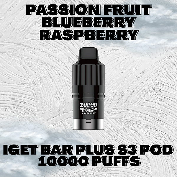 IGET Bar Plus S3 Pod Passion Fruit Blueberry Rasp