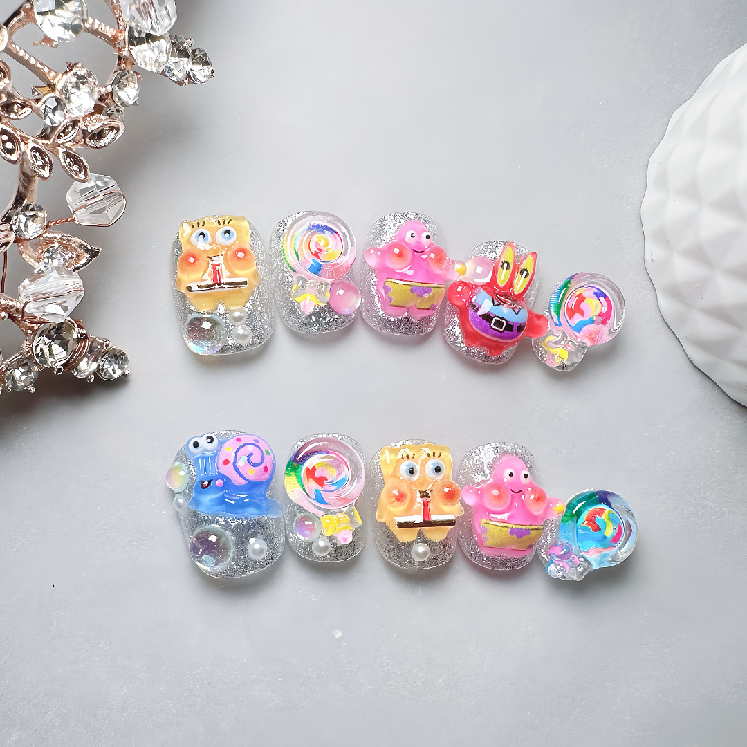 SpongeBob (kids' nails)