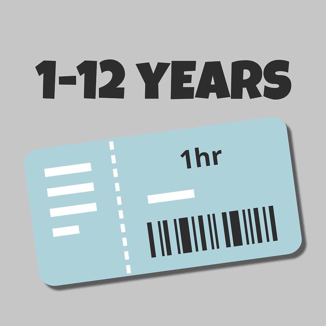 1-Hour Play Pass (1–12 Years)
