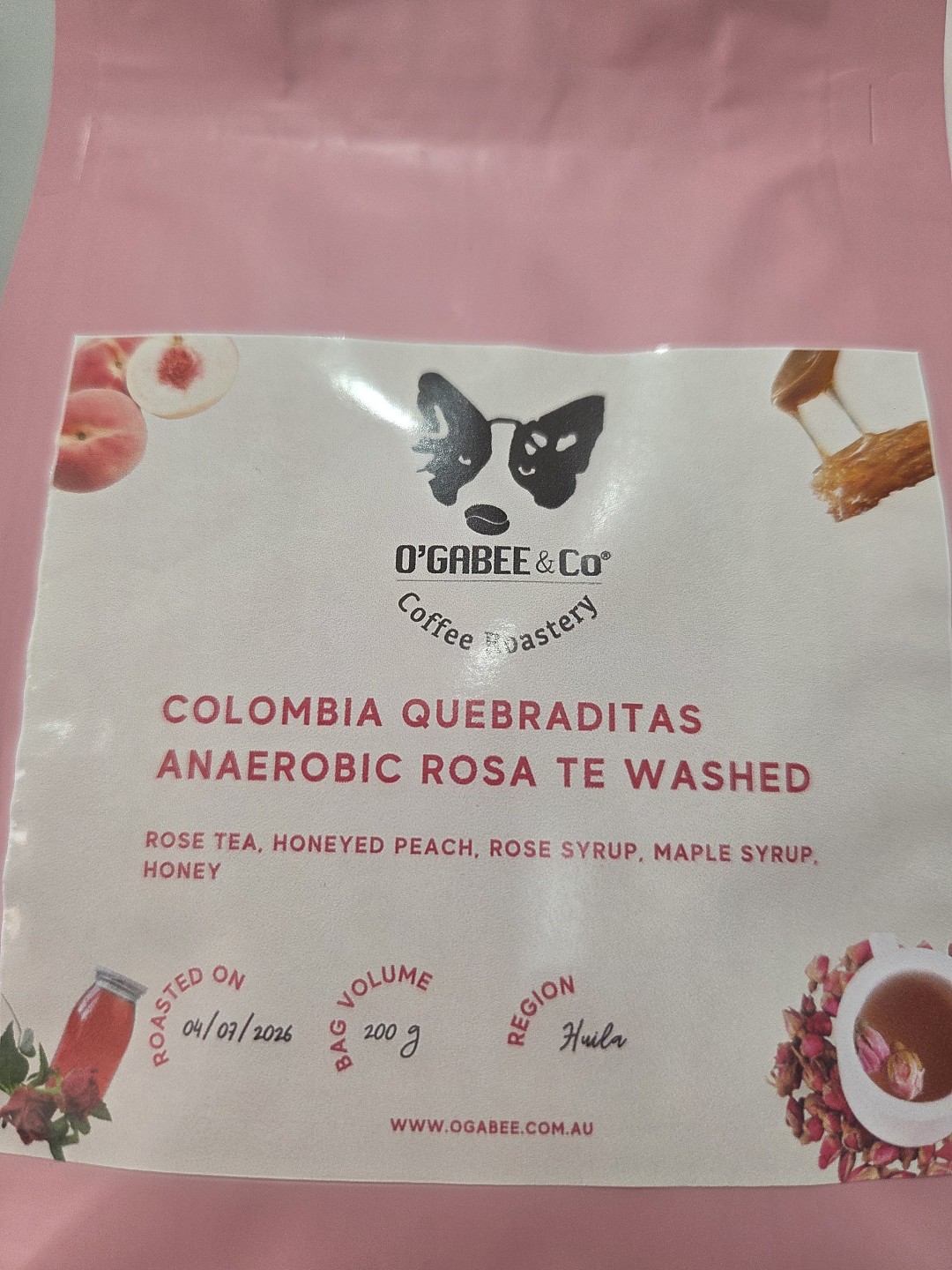 Colombia Quebraditas Anaerobic Rosa Te Washed