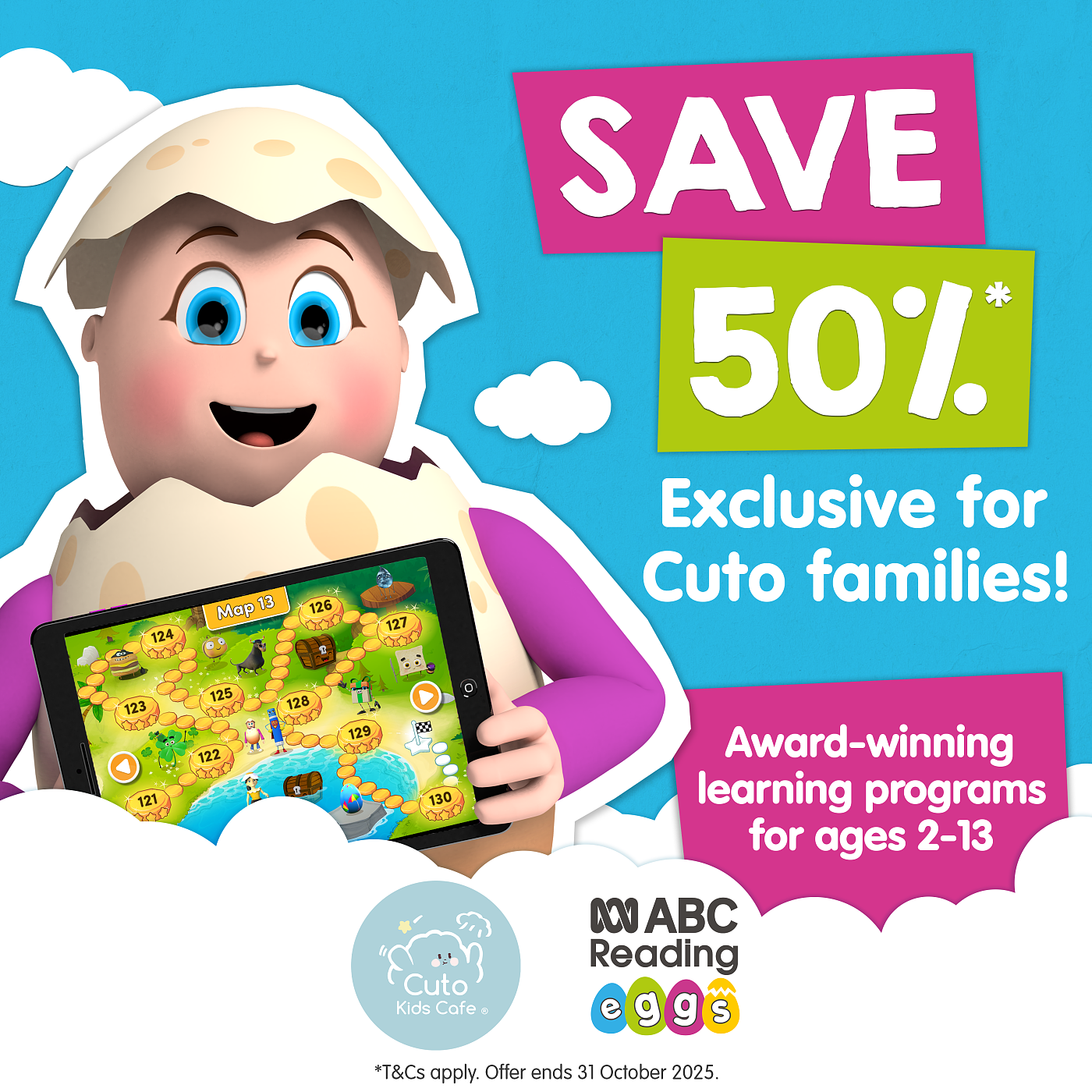 ABC Reading Eggs giveaway at Cuto Kids Cafe – chance to win annual subscription promotion