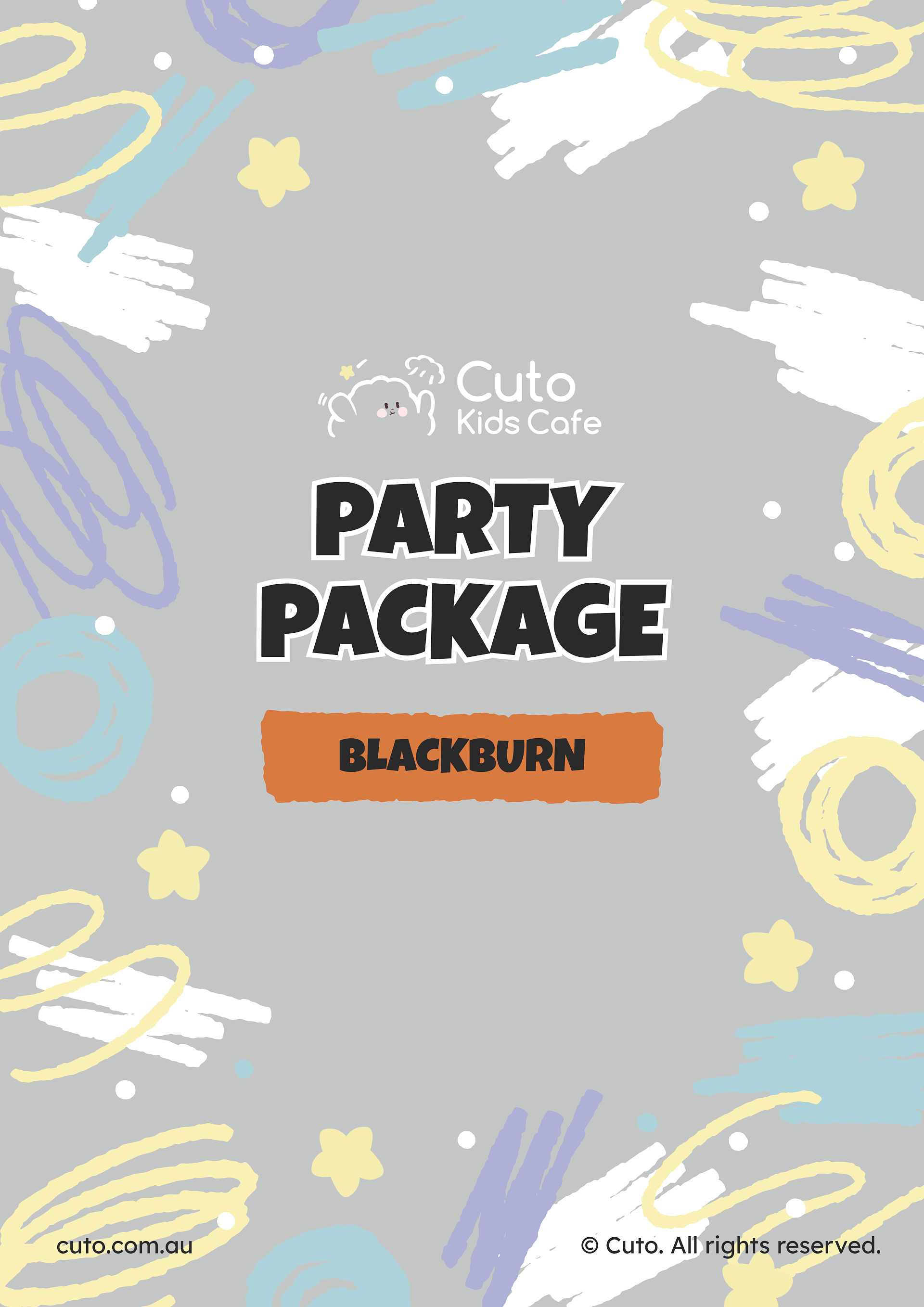 Blackburn kids birthday party packages and price guide at Cuto Kids Cafe