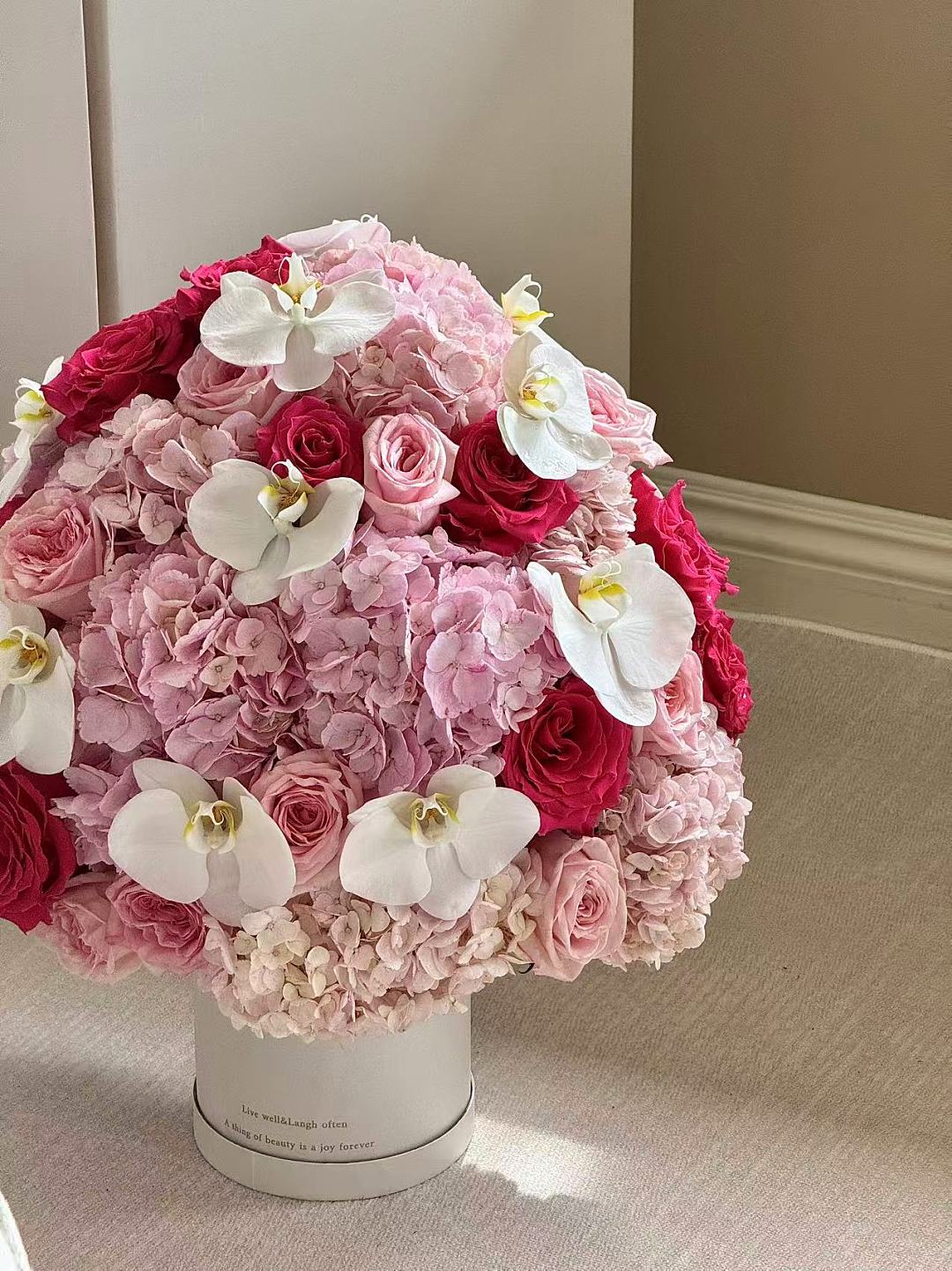 Large Pink Mixed Flower Box