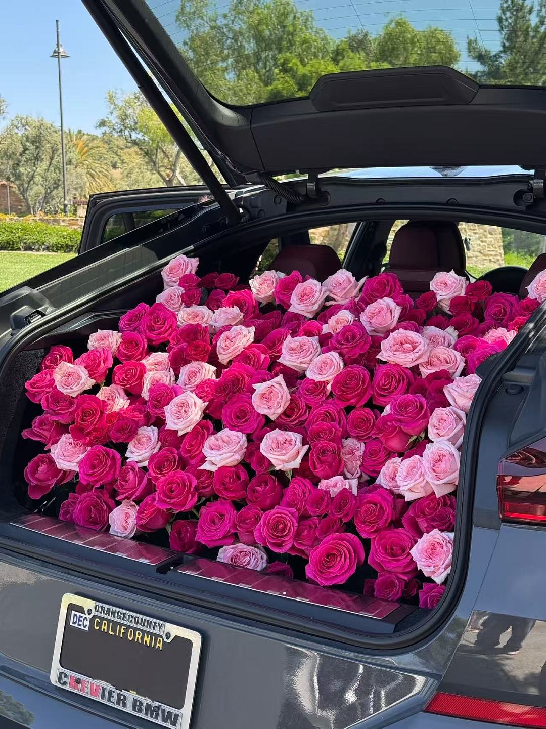 Car Trunk Flower Arrangement