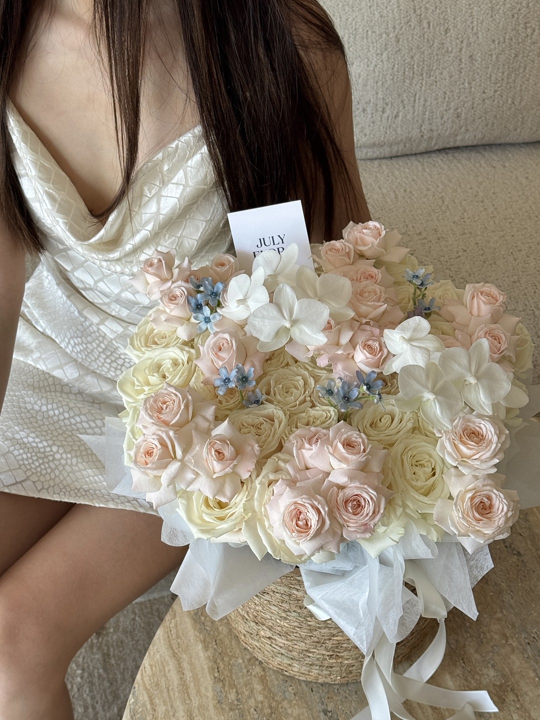 33 Playa Blanca Mixed Flower Basket