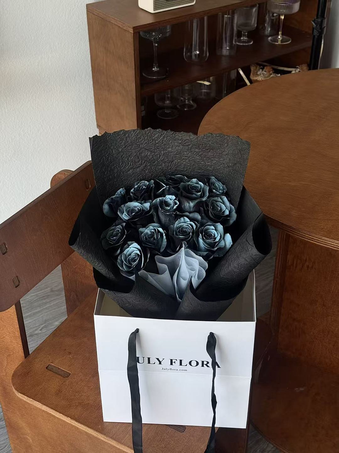 13 Angelic Blue Rose