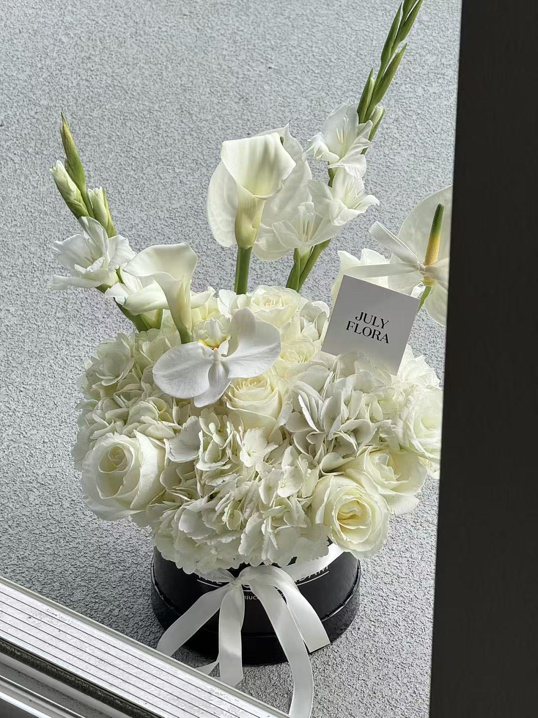 White Mixed Flower Box