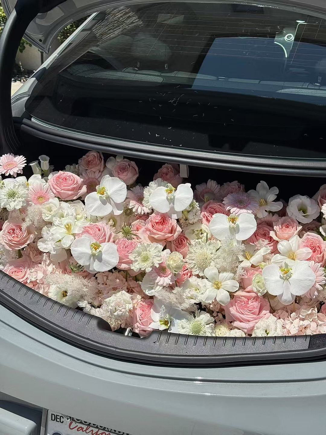 Car Trunk Flower Arrangement