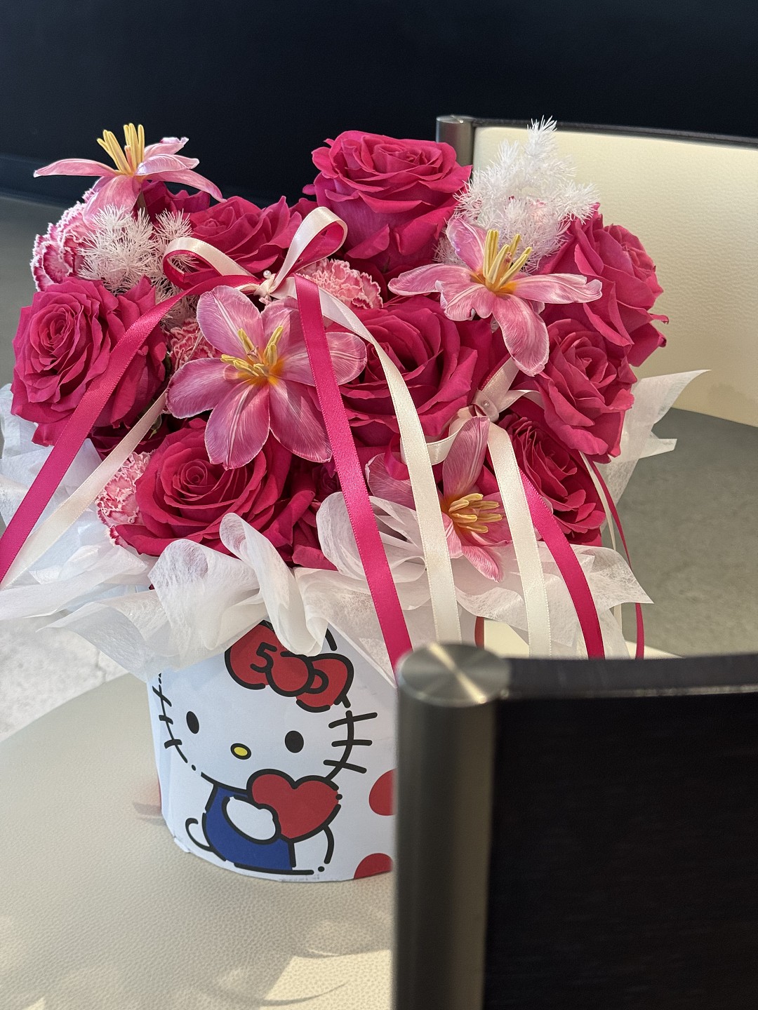 Pink Floyd Rose & Kitty-Themed Flower Box
