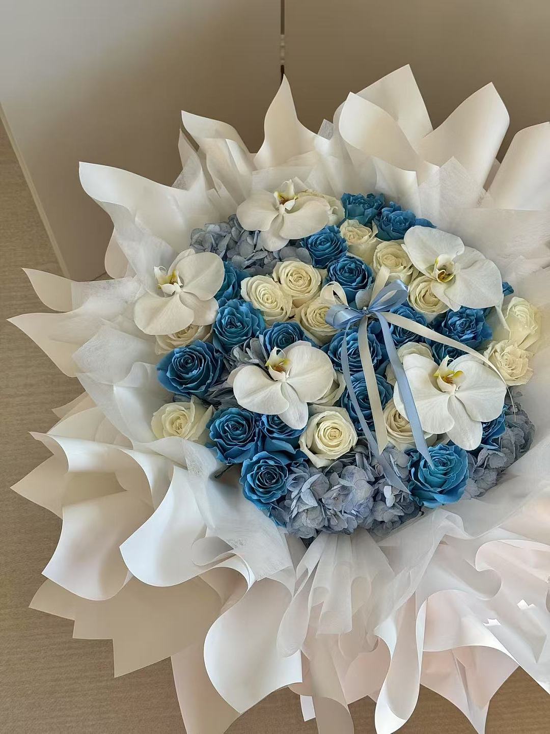 Medium Blue Mixed Flower Bouquet