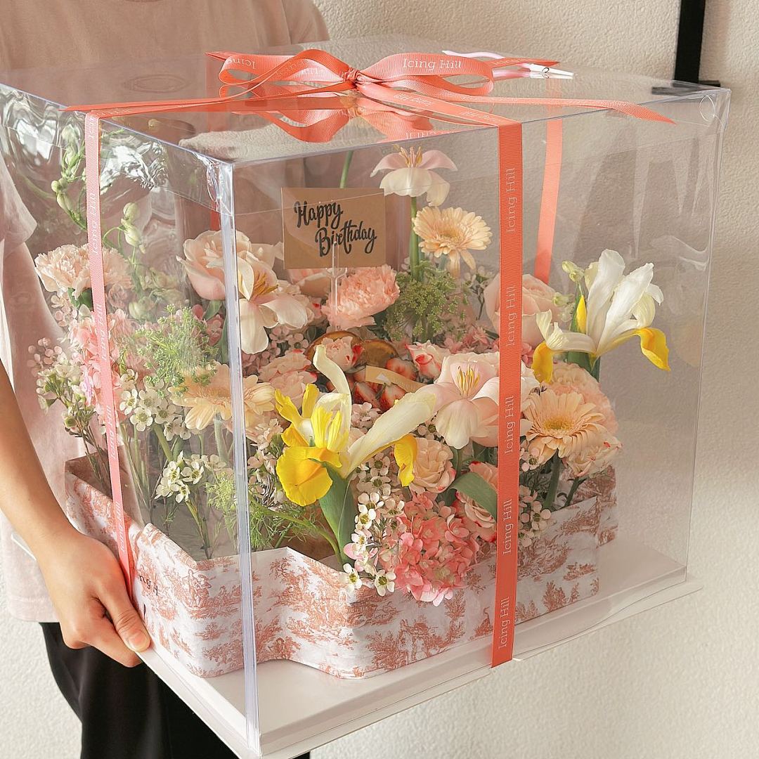 Flower Box with Cake