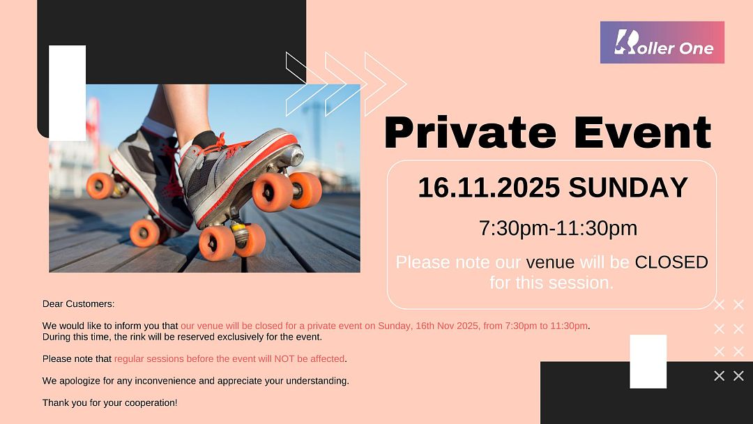 Private Event 16/11/2025 Sunday 7:30pm-11:30pm (Venue Closed)