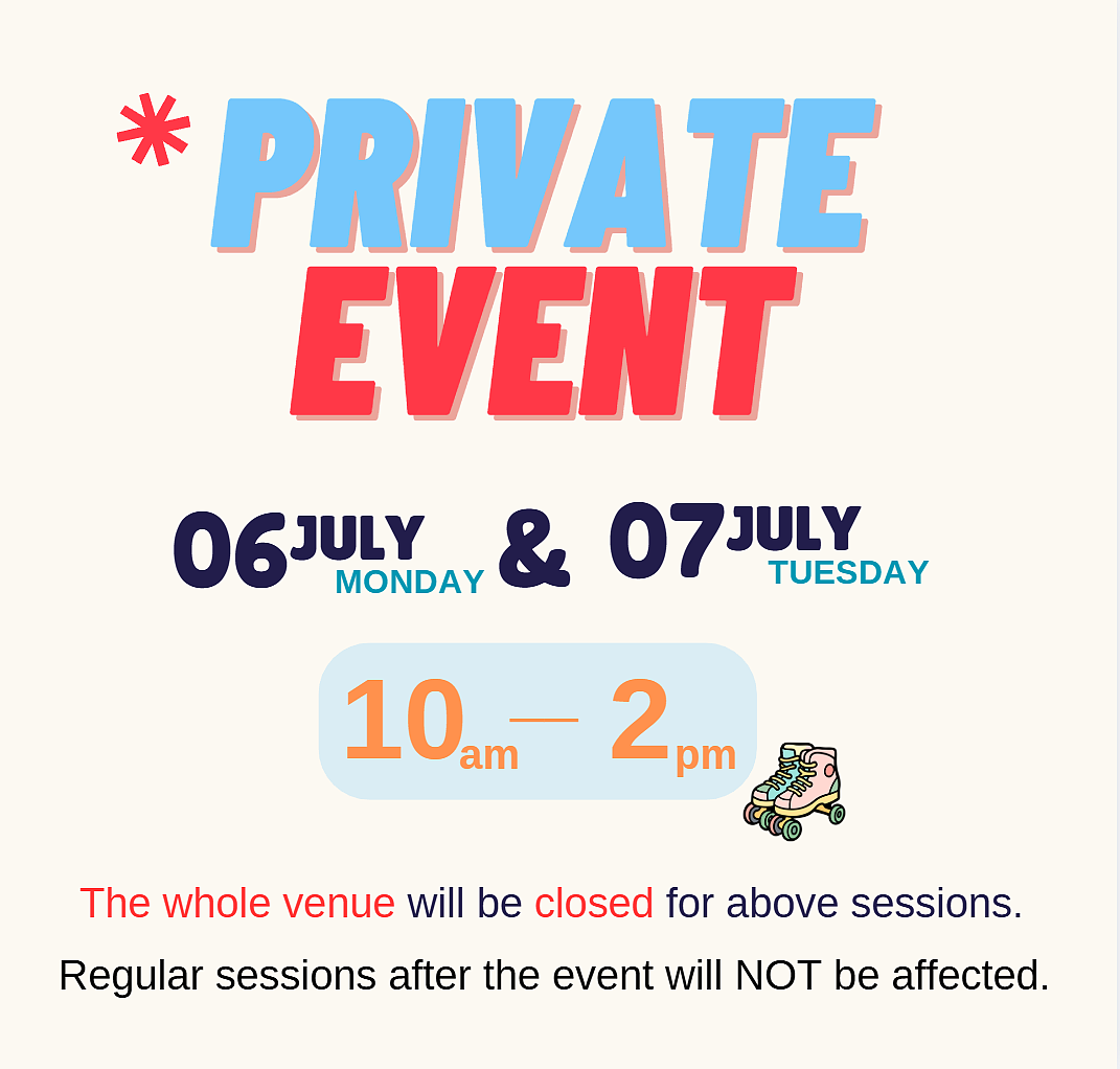 Private Event 6 July & 7 July 10am-2pm
