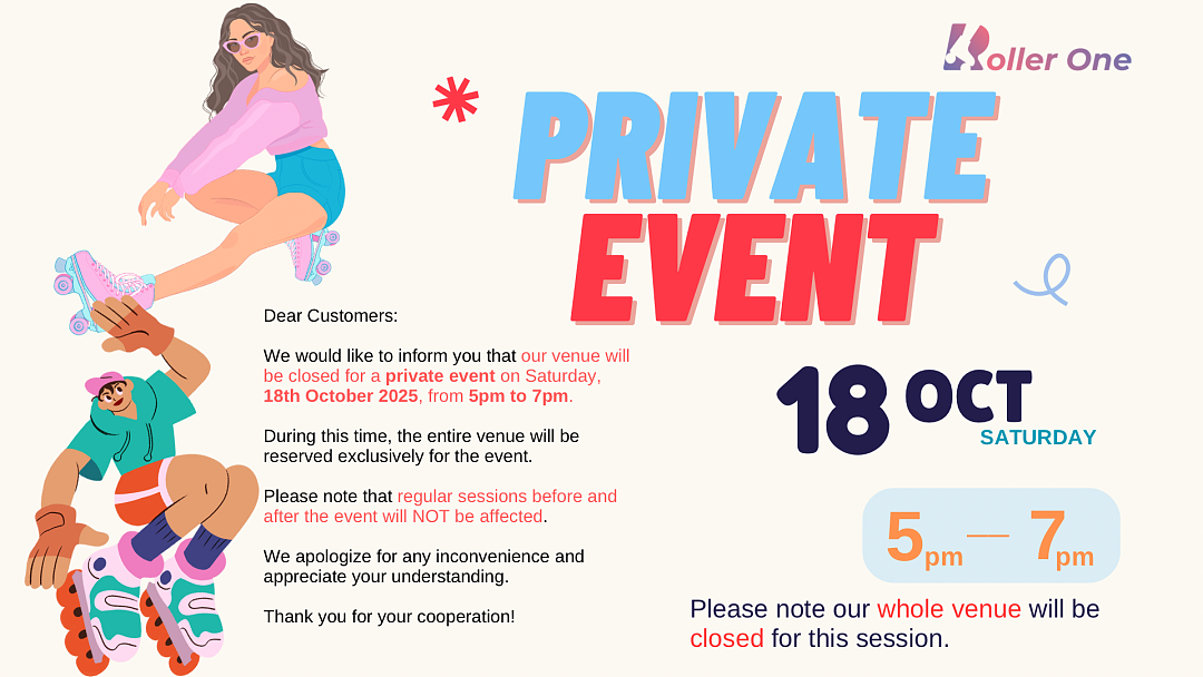Private event on Saturday, 18th Oct 2025,  5pm-7pm