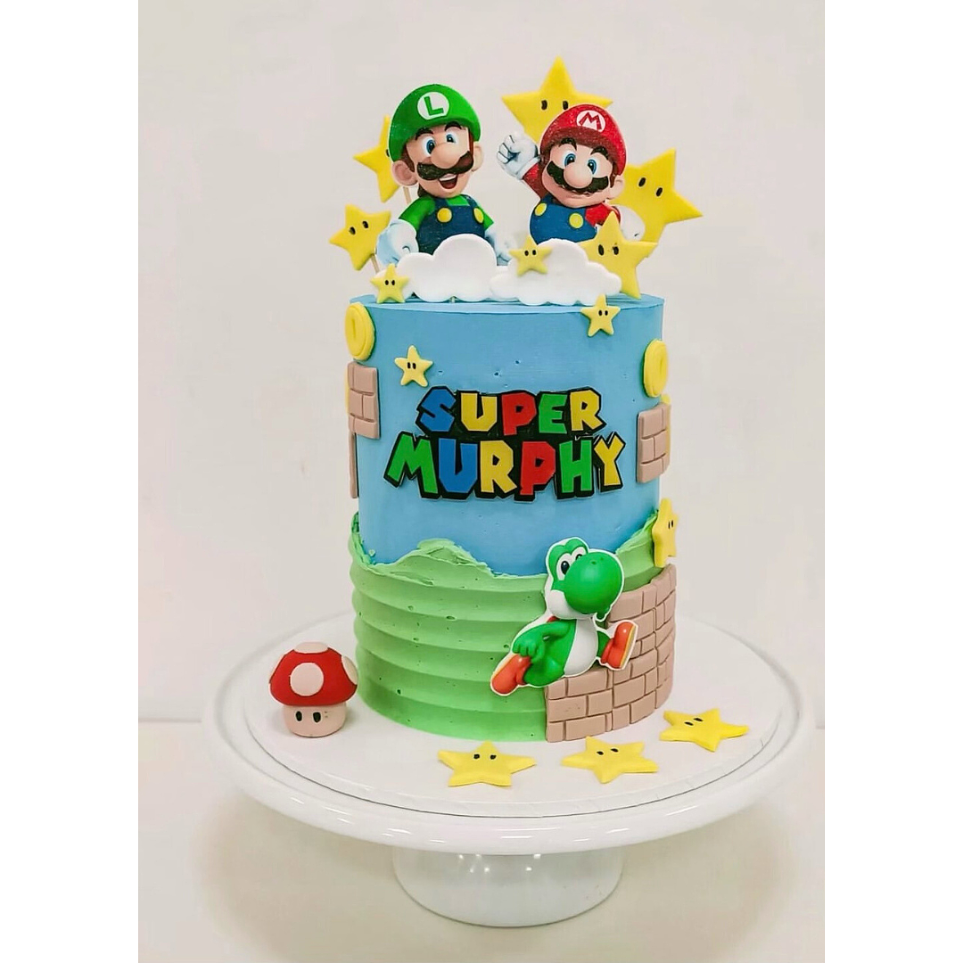 Design 13: 5-inch Extended Super Mario Cake Feeds 12-16 People(Party)