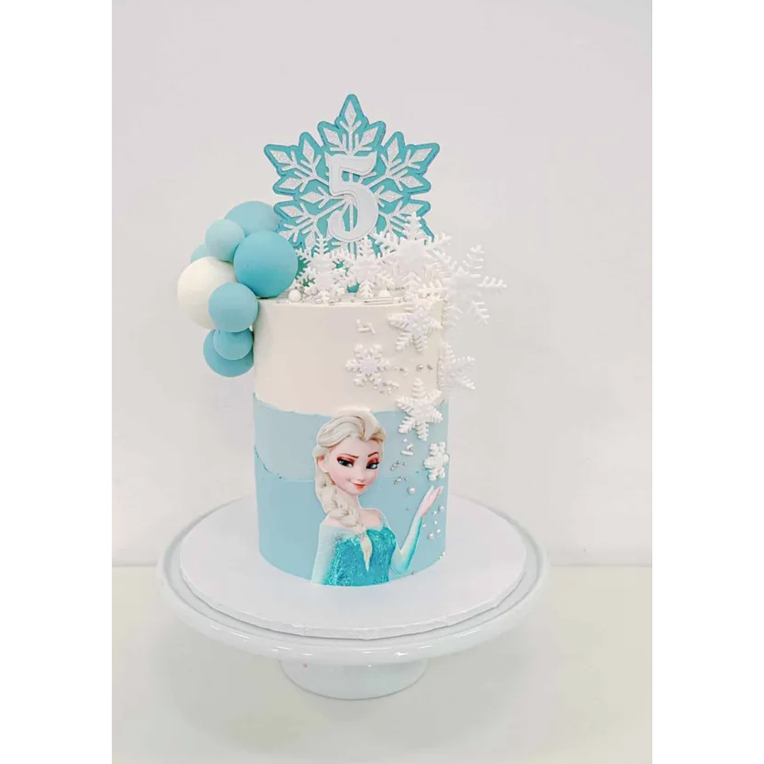 Design 21: 6-inch Extended Frozen Elsa Cake Feeds 20-25 People(Party)