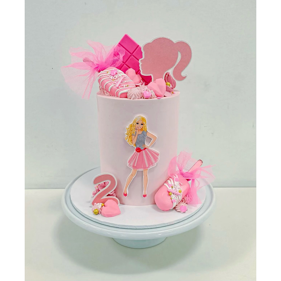 Design 4: 5-inch Extended Barbie Cake Feeds 12-18 People(Party)