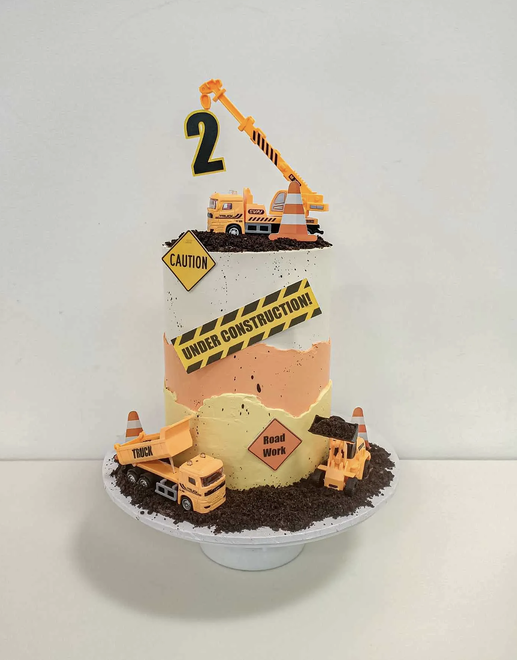 Design 14: 6-inch Extended Construction Cake Feeds 20-24 People(Party)