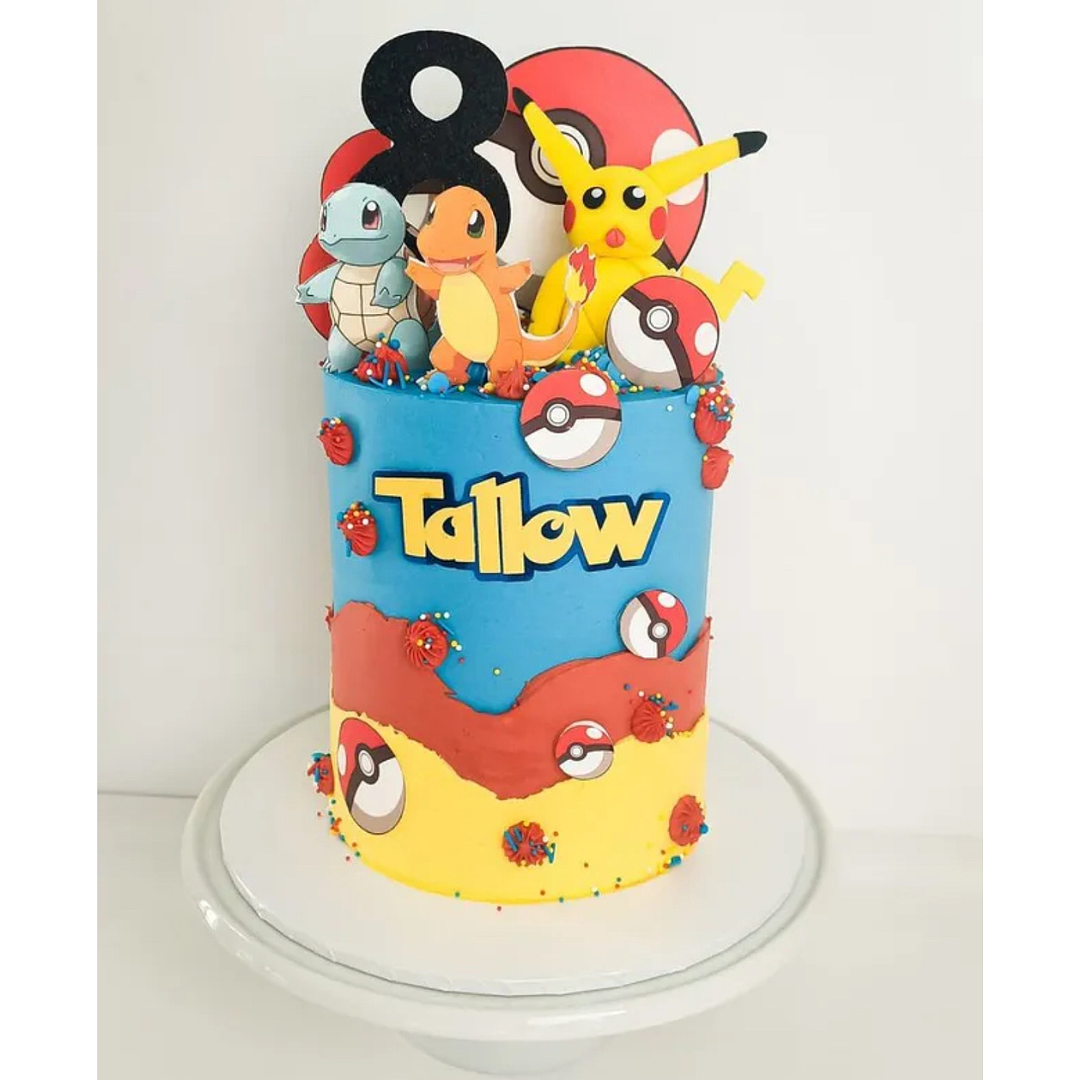 Design 15: 6-inch Extended Pokemon Cake Feeds 20-25 People(Party)