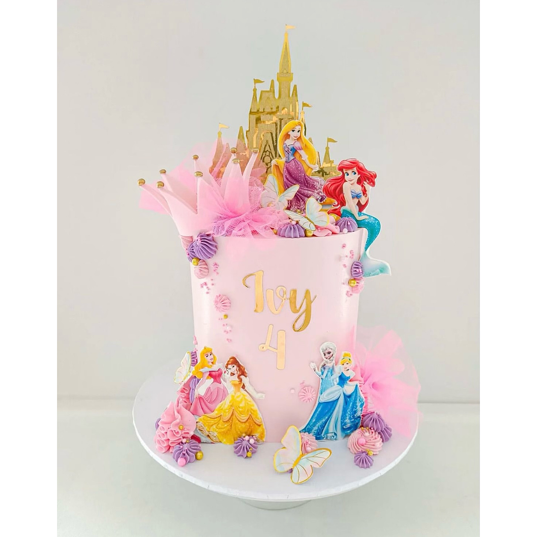 Design 2: 6-inch Extended Princess Cake Feeds 20-25 People(Party)