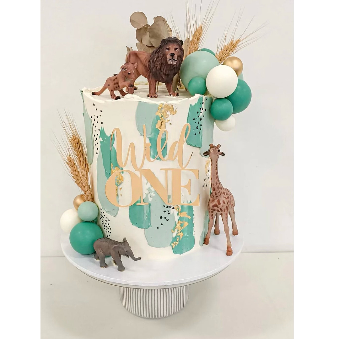 Design 7: 7-inch Extended Wild One Cake Feeds 30-40 People(Party)