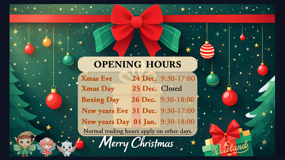 Christmas & New Year Holiday Opening Hours Notice