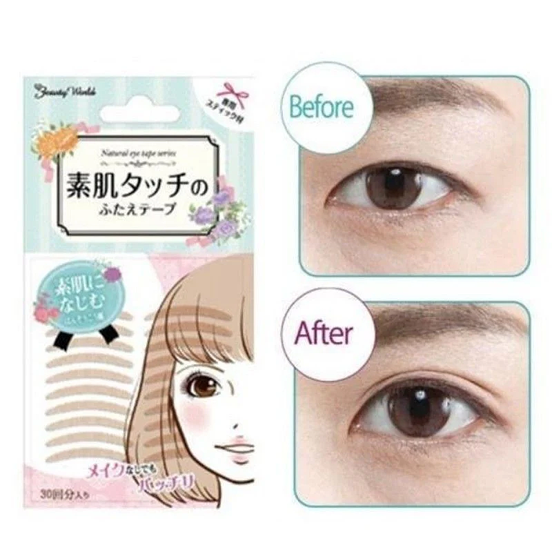 Beauty World Natural Double Eyelid Tape (30 Pairs)